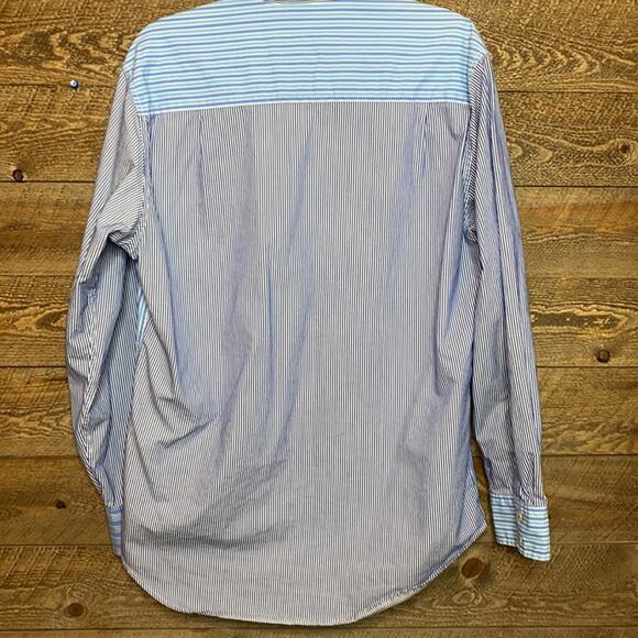 Men’s Boden 100% cotton mixed stripe button down dress shirt medium - Picture 4 of 5